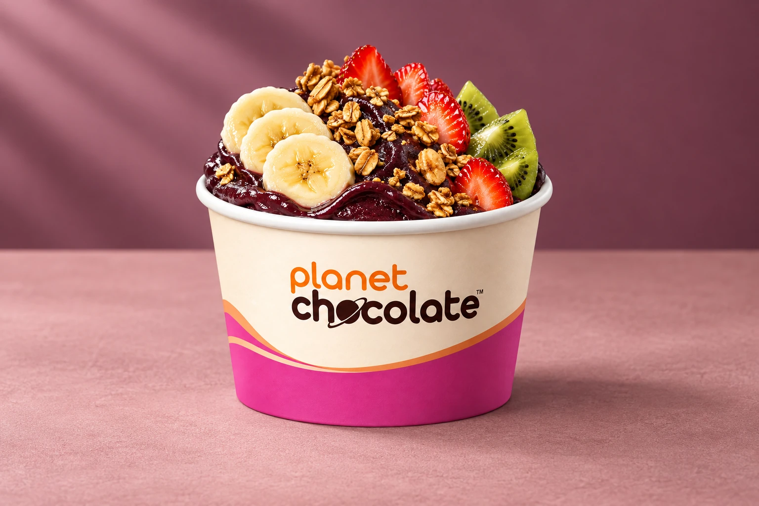 Açaí, referência visual Planet Chocolate